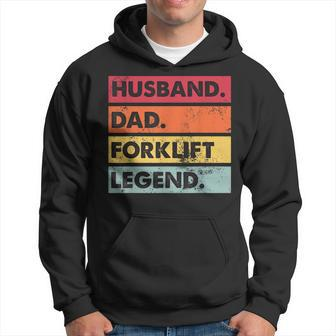 Husband Dad Forklift Driver Forklift Operator Mens Men Hoodie Graphic Print Hooded Sweatshirt - Seseable
