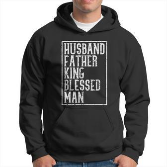 Husband Father King Blessed Man Black Pride Dad Gift Hoodie - Monsterry UK