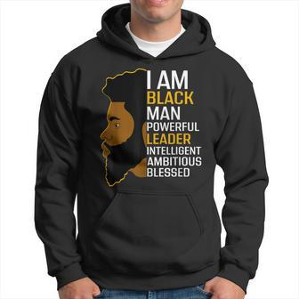 I Am Black Man Powerful Leader Black King African American Hoodie - Seseable