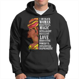 I Am Black Woman Black History Month 2023 African Woman Hoodie - Seseable