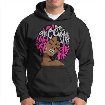 I Am My Ancestors Dreams Hot Pink Bubblegum Afro Black Queen Hoodie | Mazezy