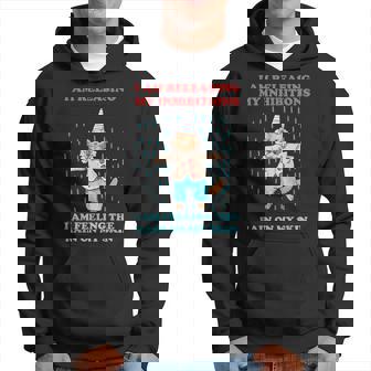 I Am Releasing My Inhibitions I Am Feeling The Rain Quote Hoodie | Mazezy
