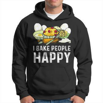 I Bake People Happy Baking Bakers Cookie Bakers Baking Chefs Hoodie | Mazezy