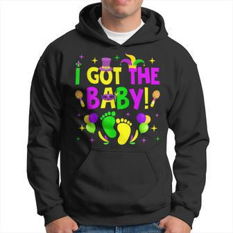 I Got The Baby Pregnancy Announcement Mardi Gras Party Hoodie - Seseable