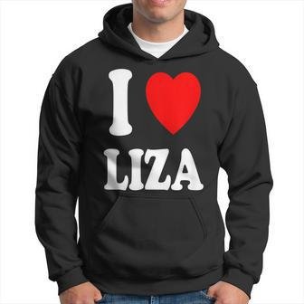 I Heart Love Liza Cute Matching Couple Spouse Hoodie | Mazezy