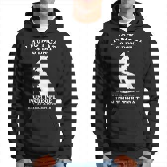 I Hug My Cat So I Dont Punch People In The Throat - Funny Hoodie | Mazezy