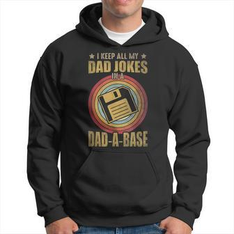 I Keep All My Dad Jokes In A Dad-A-Base Vintage Father Dad Hoodie - Seseable