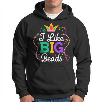 I Like Big Beads Mardi Gras New Orleans Louisiana Parade Hoodie - Seseable