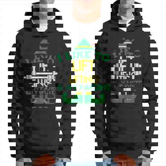 I Like To Lift Liftings My Favorite Funny Workout Men Hoodie Graphic Print Hooded Sweatshirt - Seseable