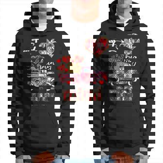 I Love Being Mimi Red Plaid Truck Hearts Valentines Day Hoodie | Mazezy