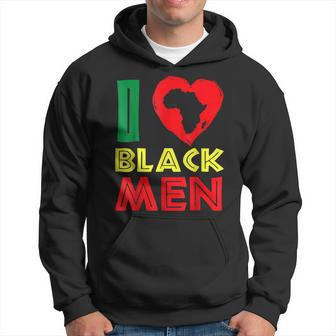 I Love Black Men Couples Black History Month African Pride Hoodie - Seseable