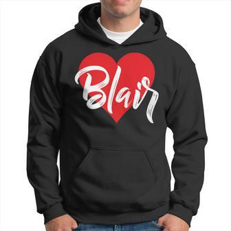 I Love Blair First Name I Heart Named Men Hoodie Graphic Print Hooded Sweatshirt - Thegiftio UK
