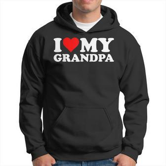 I Love Heart My Grandpa Grandfather Gramps Granddad Hoodie | Mazezy DE