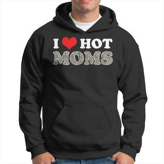 I Love Hot Moms I Heart Hot Moms Leopard Plaid Hoodie - Seseable