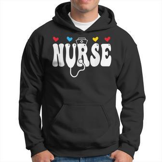 I Love My Friend Who Is A Nurse On Valentines Day Cute Dark Hoodie - Seseable