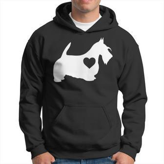 I Love My Scottish Terrier T With Love Heart Hoodie | Mazezy