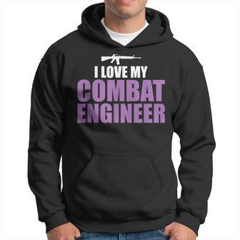 I Love My Veteran Sapper Combat Engineer T Men Hoodie Graphic Print Hooded Sweatshirt - Seseable