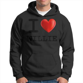 I Love Willie Heart Name T Gift Hoodie | Mazezy UK