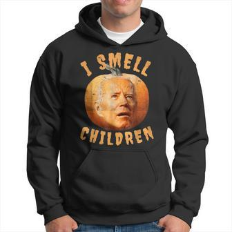 I-Smell-Children Anti-Joe Biden Funny Witches Halloween 2022 Men Hoodie Graphic Print Hooded Sweatshirt - Thegiftio UK