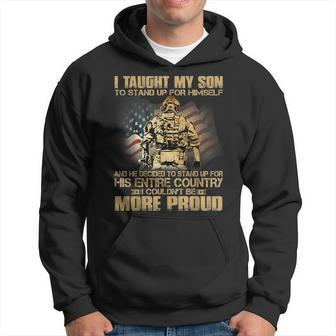 I Taught Son To Stand Up For Himself Mom & Dad Family Hoodie | Mazezy