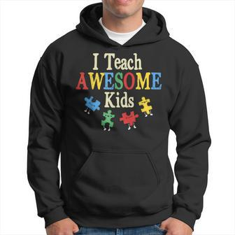 I Teach Awesome Kids Autism Special Education Teacher Hoodie | Mazezy DE