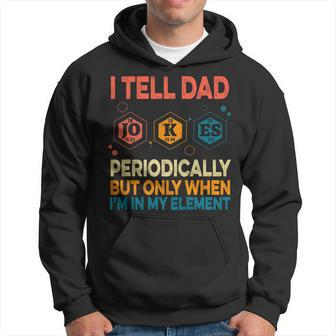 I Tell Dad Jokes Periodically Fathers Day Funny Vintage Hoodie - Thegiftio UK