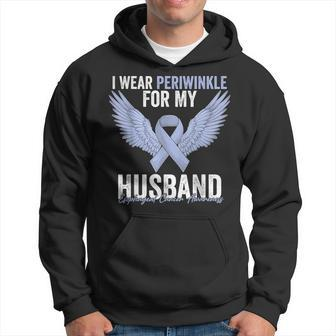 I Wear Periwinkle For My Husband Esophageal Cancer Awareness Hoodie | Mazezy