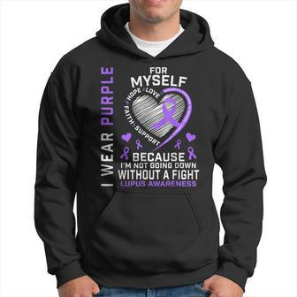 I Wear Purple For Myself Lupus Awareness Warriors Fighters Hoodie | Mazezy CA
