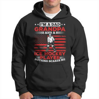 Ice Hockey Grandpa Ice Hockey Player Grandpa Ice Hockey Gift For Mens Hoodie | Mazezy
