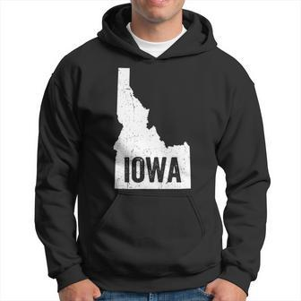 Idaho Iowa Funny Geography Mix Up Gem State Gift Hoodie - Seseable