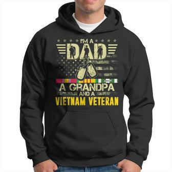 Im A Dad A Grandpa A Vietnam Veteran Us Military Flag Dogtag Hoodie - Seseable