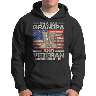Im A Dad Grandpa And Veteran Fathers Day Hoodie - Seseable