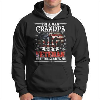 Im A Dad Grandpa Veteran Fathers Day Funny Patrioitc Hoodie - Seseable