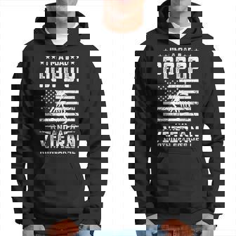 Im A Dad Poppop And A Veteran Nothing Scares Me Funny Gifts Gift For Mens Hoodie | Mazezy