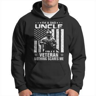 Im A Dad Uncle Veteran Nothing Scares Me Fathers Day Gift Men Hoodie Graphic Print Hooded Sweatshirt - Seseable