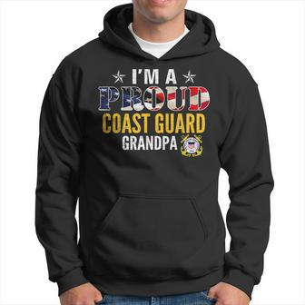 Im A Proud Coast Guard Grandpa American Flag Gift Veteran Hoodie - Seseable