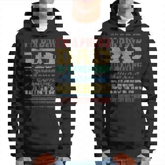 Im A Proud Dad From Daughter Funny Fathers Day Vintage Hoodie - Seseable