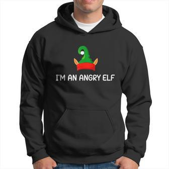 Im An Angry Elf Funny Corny Christmas Jokes Sarcastic Hoodie - Monsterry DE