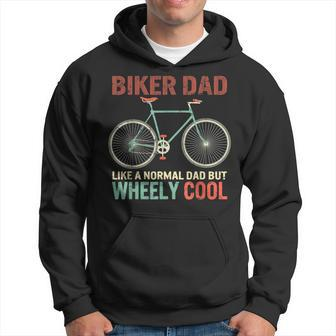 Im Biker Dad Fathers Day Wheely Cooler Bicycle Bike Cycling Hoodie | Mazezy AU