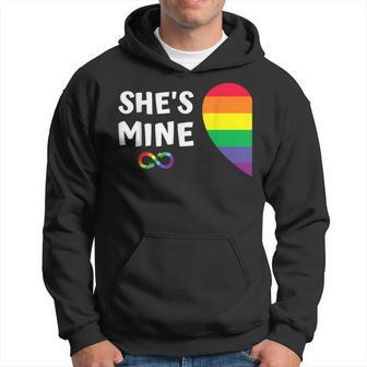 Im Hers Shes Mine Matching For Pride Lesbian Couples Lgbtq Hoodie | Mazezy