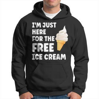 Im Just Here For The Free Ice Cream Funny Cruise 2023 Hoodie | Mazezy