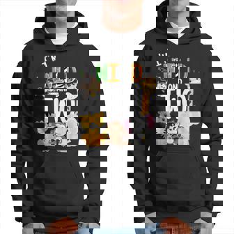 Im Wild And Two Zoo Theme Birthday Safari Jungle Animals Hoodie | Mazezy