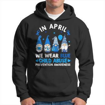 In April Blue Gnome Child Abuse Prevention Awareness Womens Hoodie | Mazezy