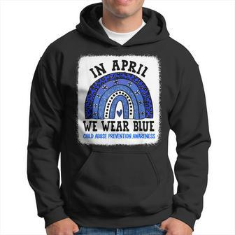In April We Wear Blue Pinwheel Child Abuse Prevention Month Hoodie | Mazezy