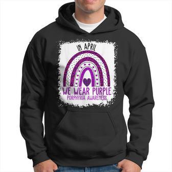 In April We Wear Purple Ribbon Porphyria Awareness Month Hoodie | Mazezy