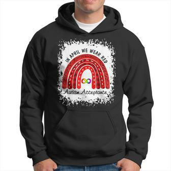 In April Wear Red Instead Autism-Acceptance Hoodie | Mazezy