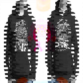 In October We Wear Pink Breast Cancer Awareness Skull Womens Men Hoodie Graphic Print Hooded Sweatshirt - Thegiftio