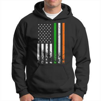 Irish American Flag Ireland Flag St Patricks Day Gift Lucky V3 Hoodie - Seseable