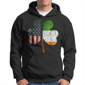 Irish American Flag Shamrock St Patricks Day Hoodie | Mazezy
