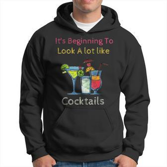 Its Beginning To Look A Lot Like Cocktails Christmas Men Hoodie - Thegiftio UK